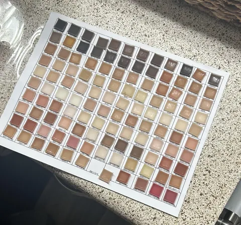 The color sample selection for my prosthetic penis