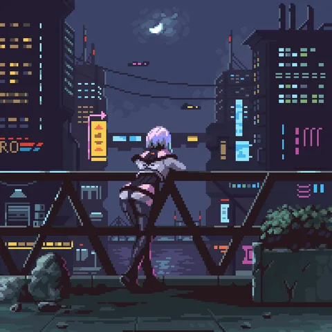 Dreaming away in Night City (Edgerunners fan art)