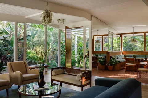 Mid-century themed renovation of a Laurel Canyon residence, Hollywood Hills, Los Angeles [1620x1080]