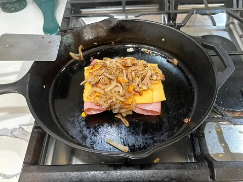 [homemade] hot ham and cheese