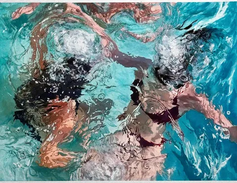 With your feet on the air and your head on the ground try this trick and spin it, Marcos Beccari, Watercolours, 2026