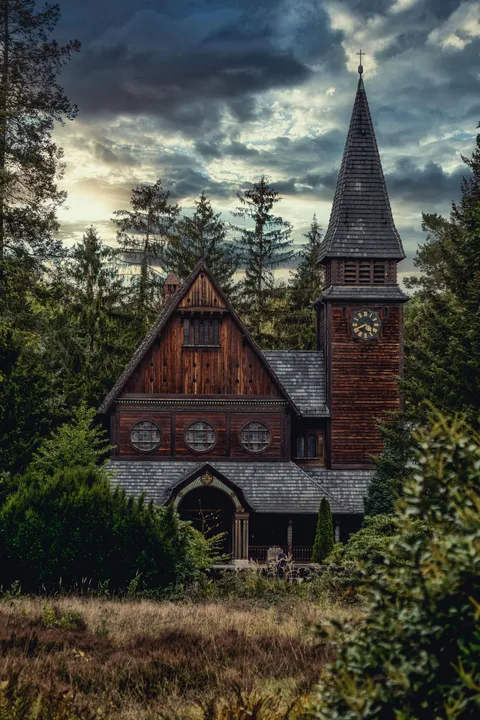 ITAP of a Scandinavian wooden church in Berlin