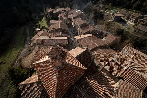 Rupit, a small medieval town in the mountains in Catalunya