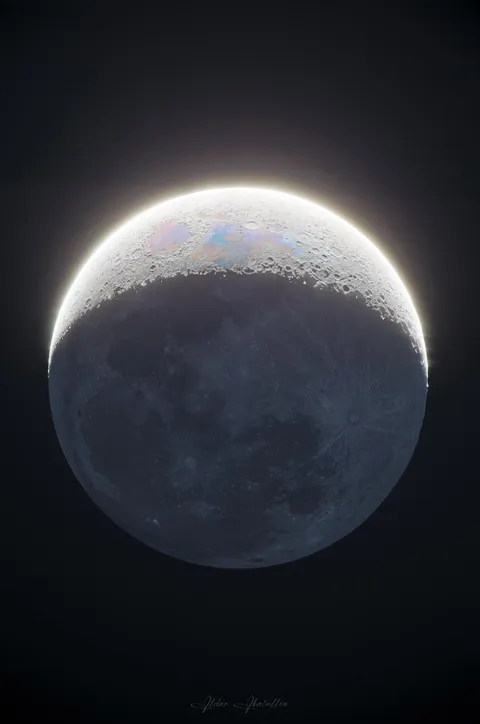 My clearest HDR Moon photographed in my backyard.