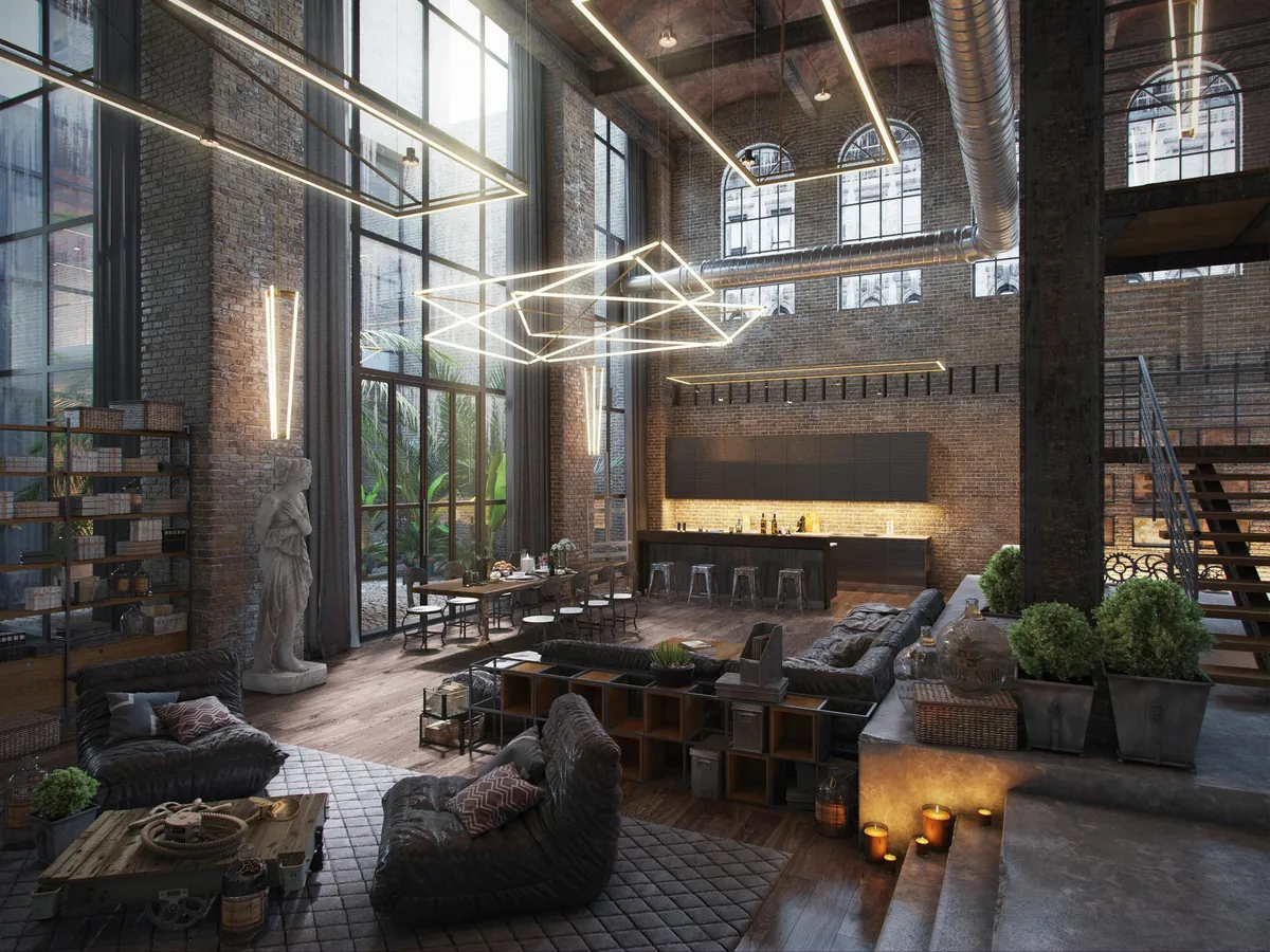 Industrial loft mixes old with new | Render [1920 x 1441]