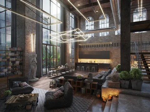 Industrial loft mixes old with new | Render [1920 x 1441]