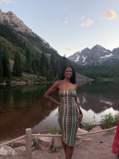 My dress matched the scenery