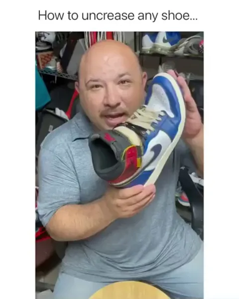 How to uncrease any shoe.