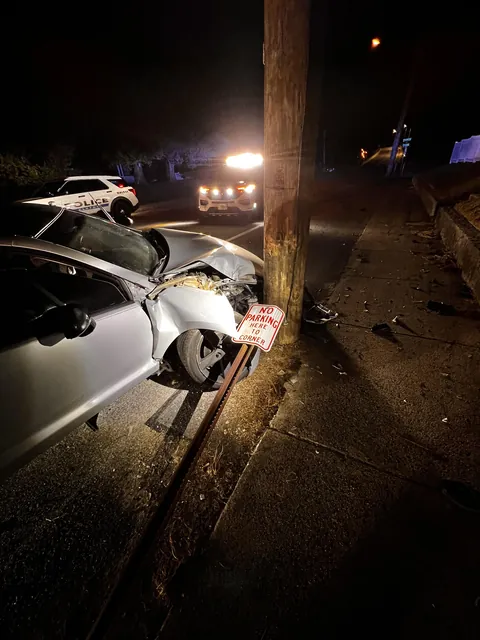 Guy crashed right outside our house and took out our power