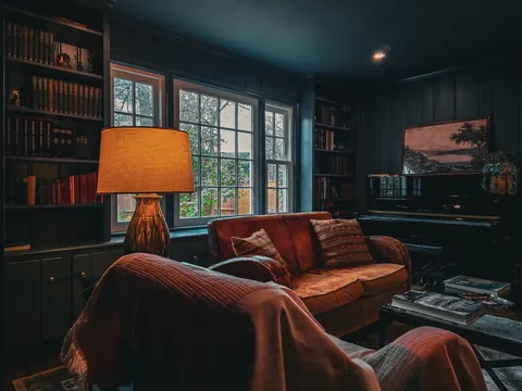 Our home library (+Living room built-ins)