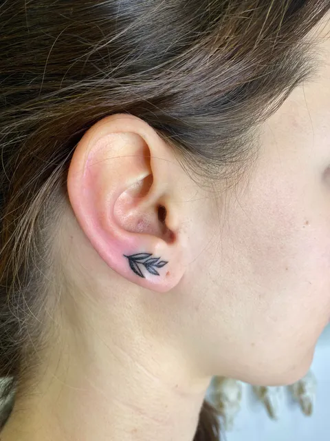 Ear tattoos, anyone? Made by moruse from BlackRabbit (Prague, CZ)