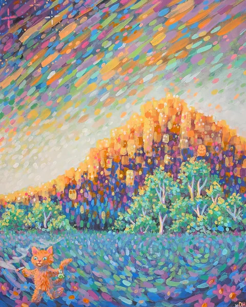 Lost braincell, suntmint, acrylic, 2026