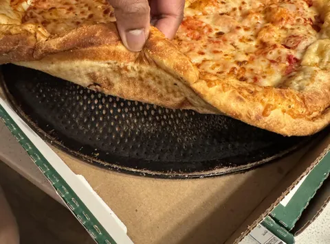 Papa John was so generous he gave us the pizza pan too