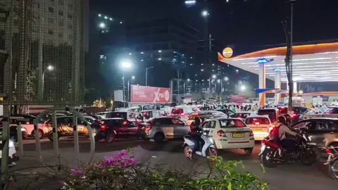 running on fumes meets a line that never ends.