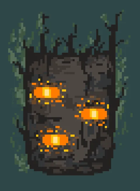 My girlfriend recently started playing Minecraft. And this is her drawing of an Creaking.