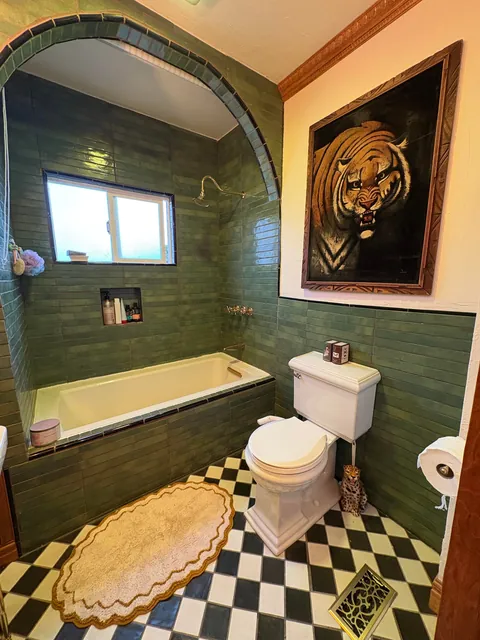My husband and his cat remodeled our bathroom. He’s a tough foreman (the cat)