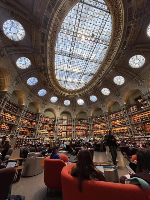 Interior of the Bibliothèque Sainte-Geneviève, Paris