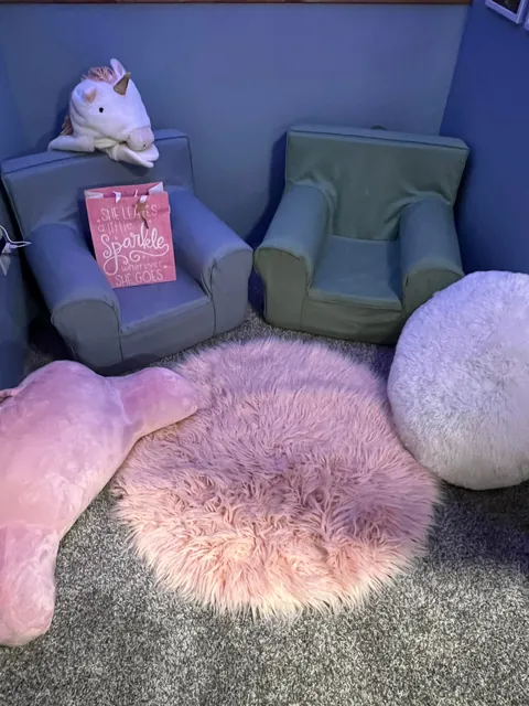 I made my girls a cozy reading nook- we call it the snuggery.