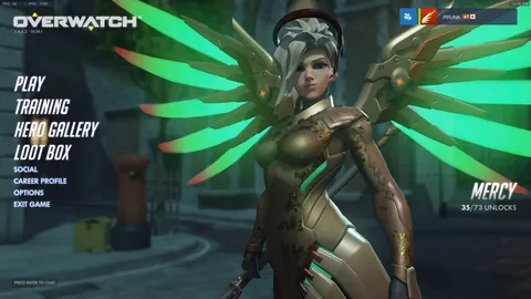 A few screenshots of the main menu screen in OW1