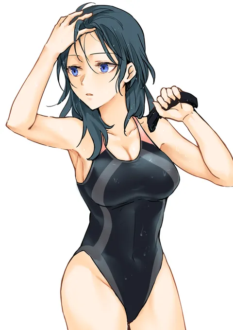 Sexy Byleth Flaunts her Black Swimsuit [Fire Emblem] (Fukuroumori)
