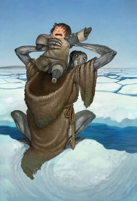 Qalupalik in Inuit culture that specifically abducts kids who get near the gaps in the ice.