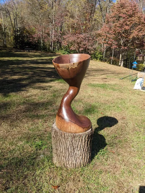 Just spent my last 3 years worth of Fall and Spring downtime carving a wooden wormhole from a single log. The concept just excites the heck out of me.