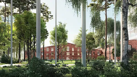 What do you think about this unorthodox solution — buildings ‘lifted up in the air’? Badaevskiy Brewery redevelopment by Herzog &amp; de Meuron