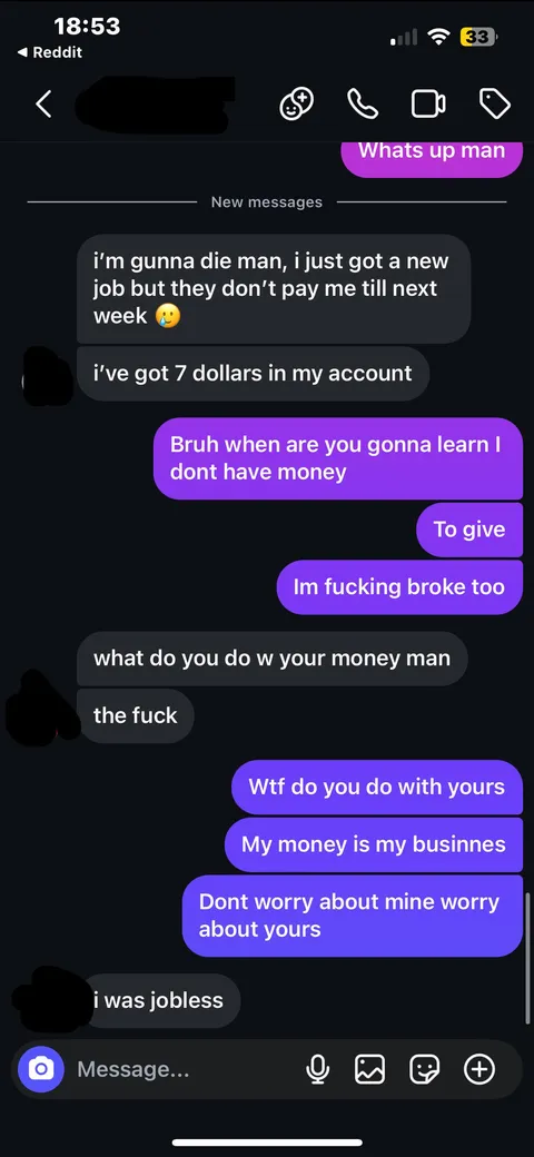 Friend asks me for money every month