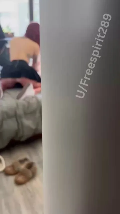 Uhm I don’t think my roommate knew her door was open