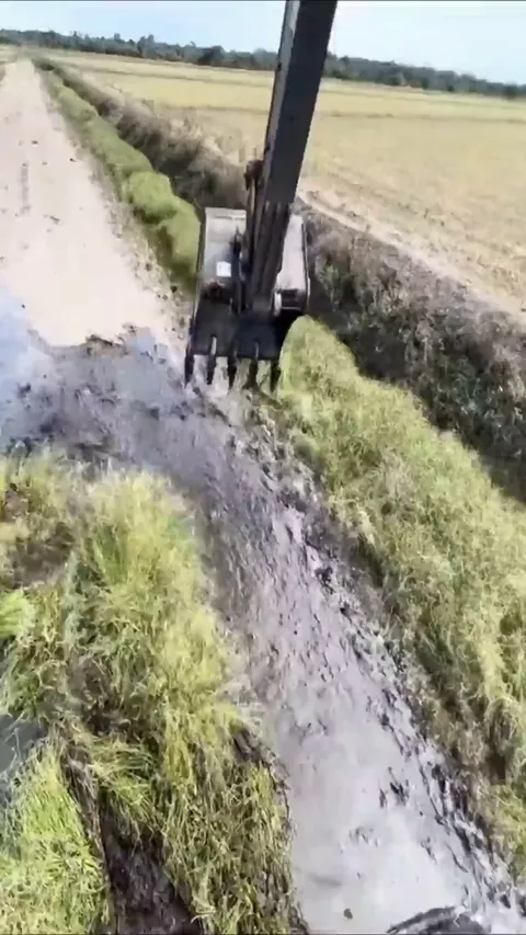 Excavating a riverbed