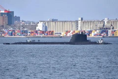 French nuclear attack submarine surfaces at Halifax, Nova Scotia, after Trump threatens to annex Canada (March 10)