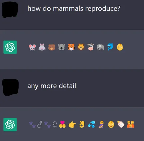 I told GPT to only reply using emojis...