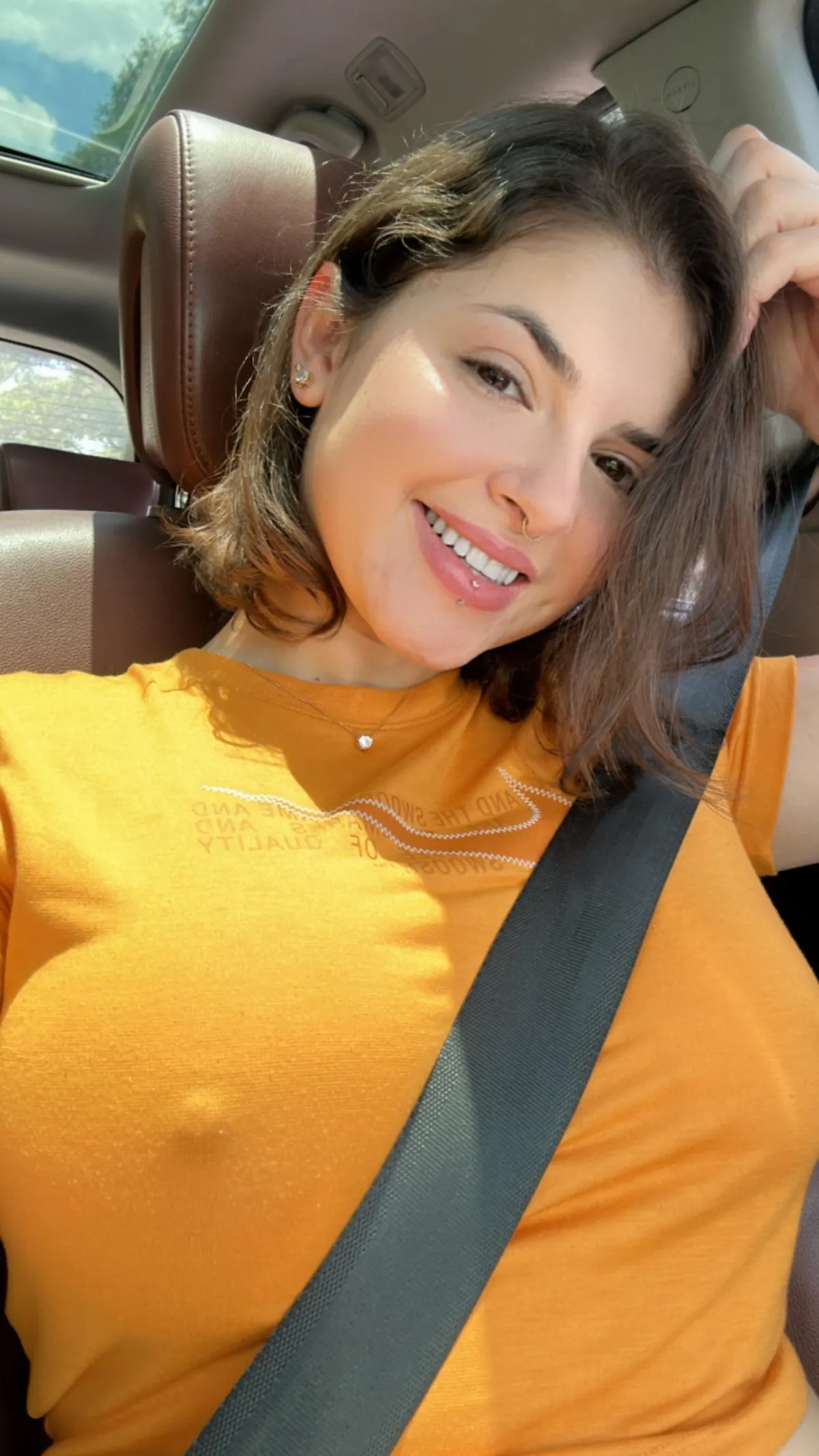 My nipples said hi before I could.