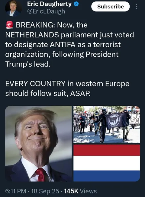 Antifa now a terrorist organization in the Netherlands