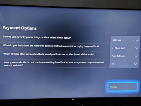 Xbox has put out a survey to get a feel for using Bitcoin for purchases in its online store