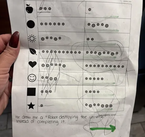 My kid isn’t having a very good time at kindergarten 🤣