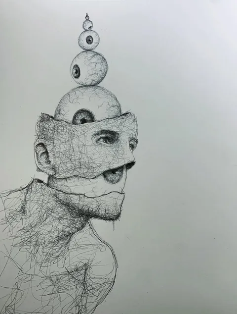 A collection of my unsettling scribble drawings