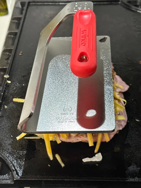 [homemade] smoked butt and cheddar w/onion and onion