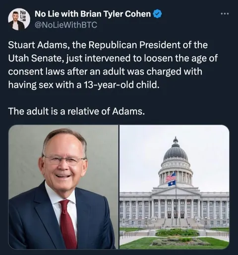 "Age of consent? Nah, just a family discount from the Senate President!"