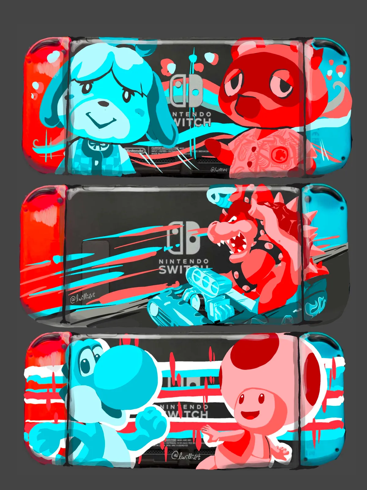 been wanting to paint my switch, making some quarantine mockups