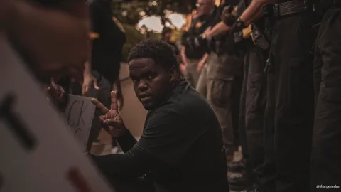 Protesting peacefully in Huntsville, Alabama