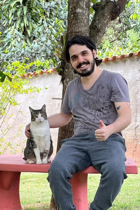 Chilling with my 11-year old Bro. Together since college.