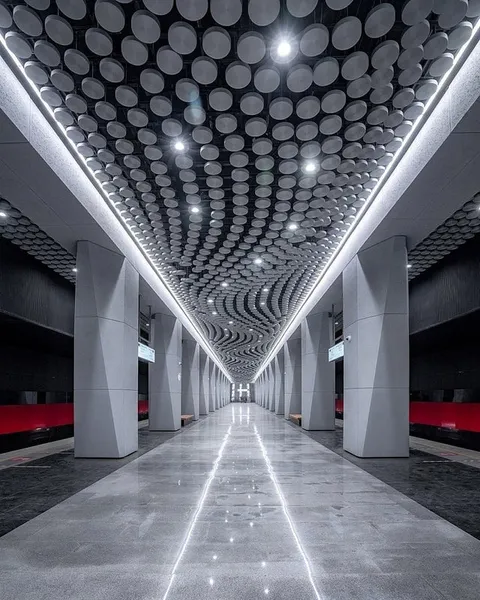 The design of this newly opened Moscow Railway Station