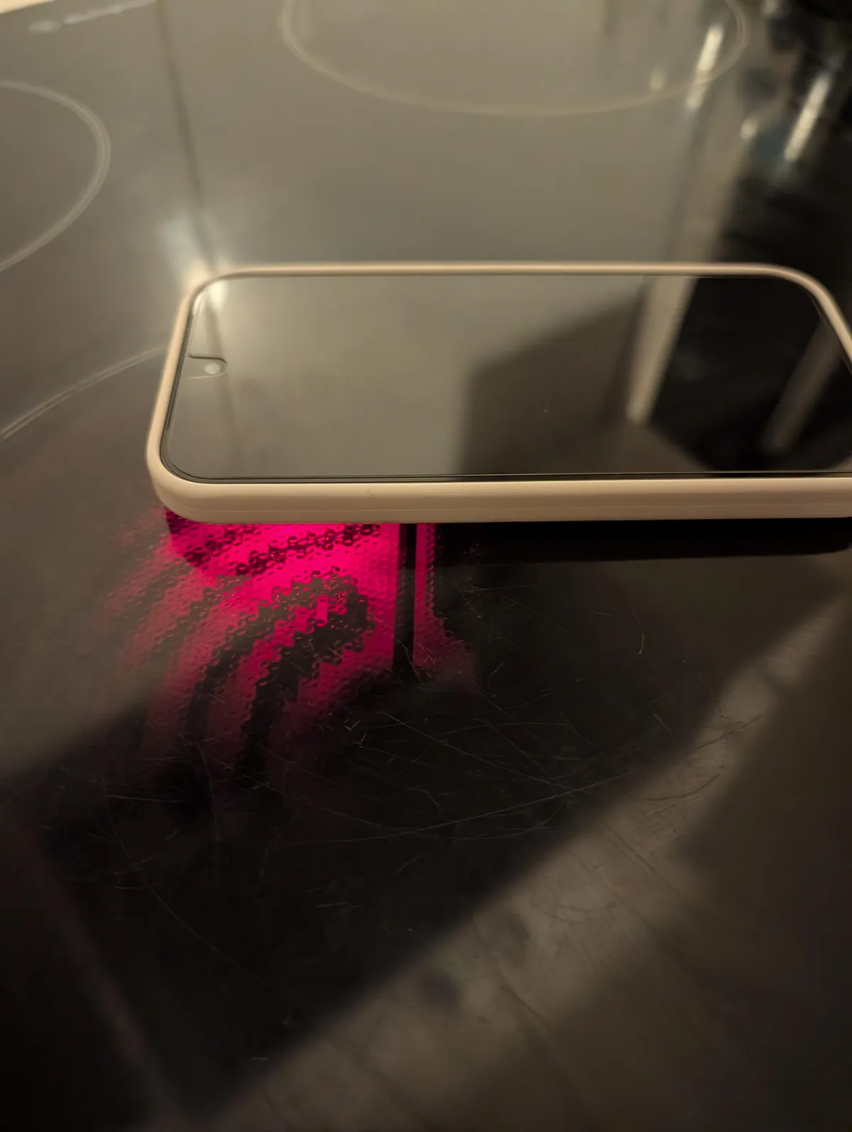 Found out today that a phone flashlight can make a glass stovetop look like it's on