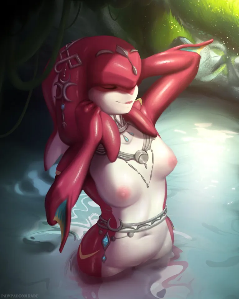 Mipha Bathing (Pawpadcomrade)