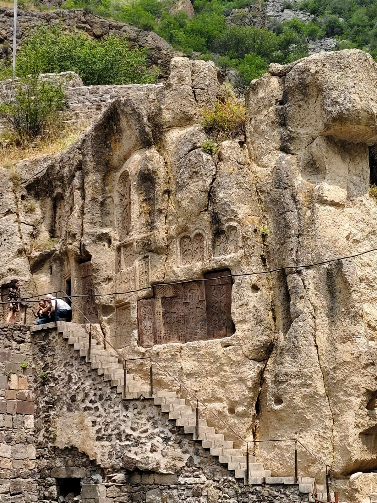 Geghard Monastery, partially carved into the rock. Armenia.