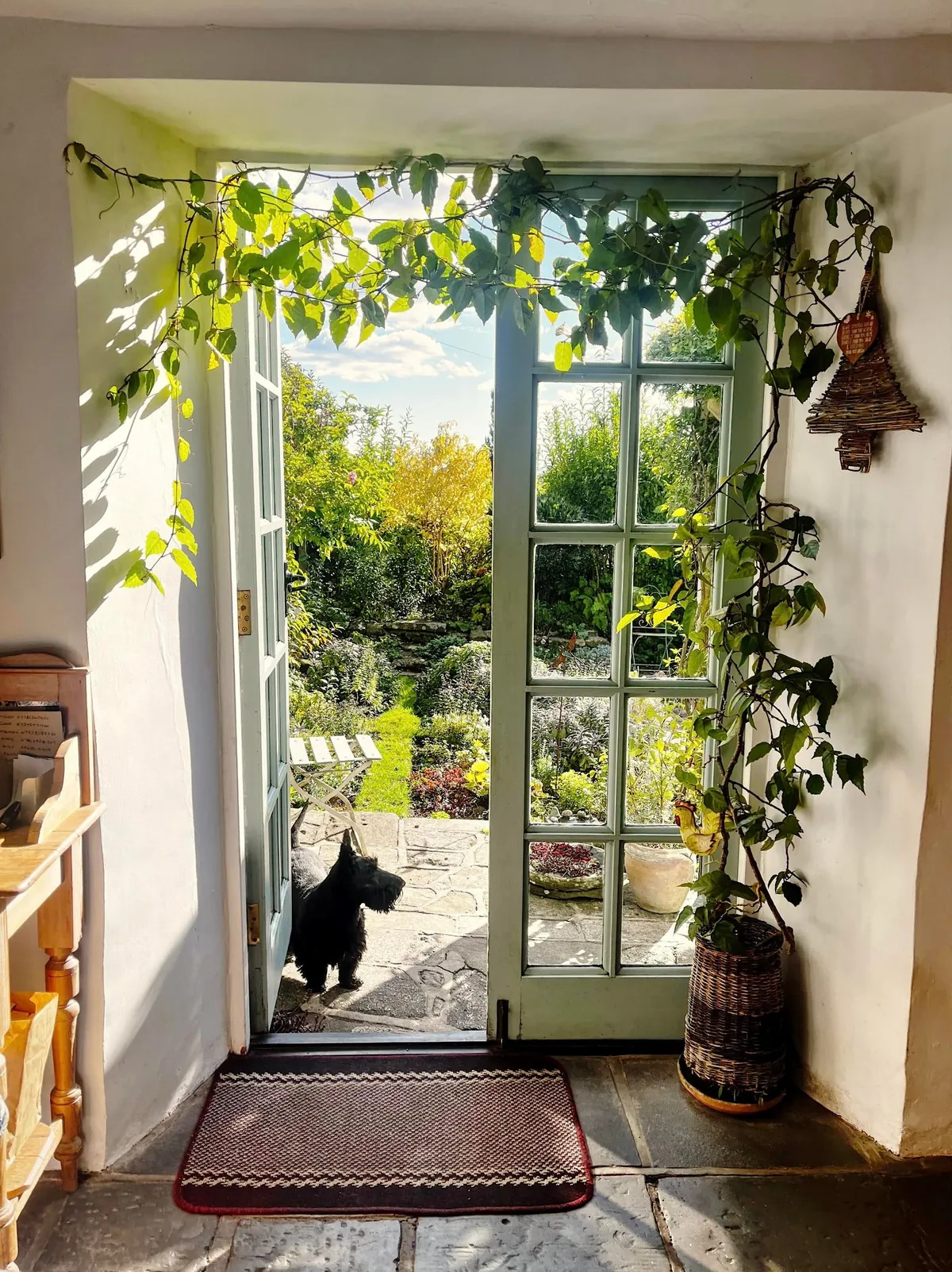 Autumn arrives in a small town house in England