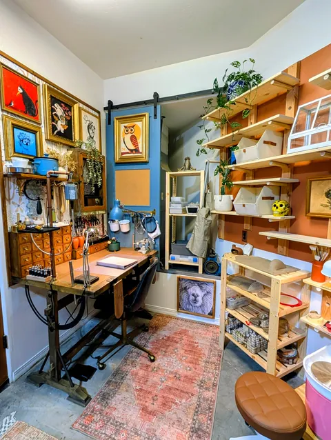 Update: Made wife a jewelry/pottery/craft station in the ugly corner of my shop