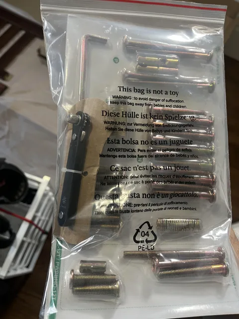 My cheap bed frame came with a ratcheting Allen wrench.