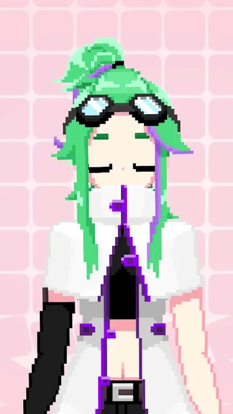 Does this count? I made a Pixel Art Live2D model! It tracks my face so I can stream my pixel art using it!